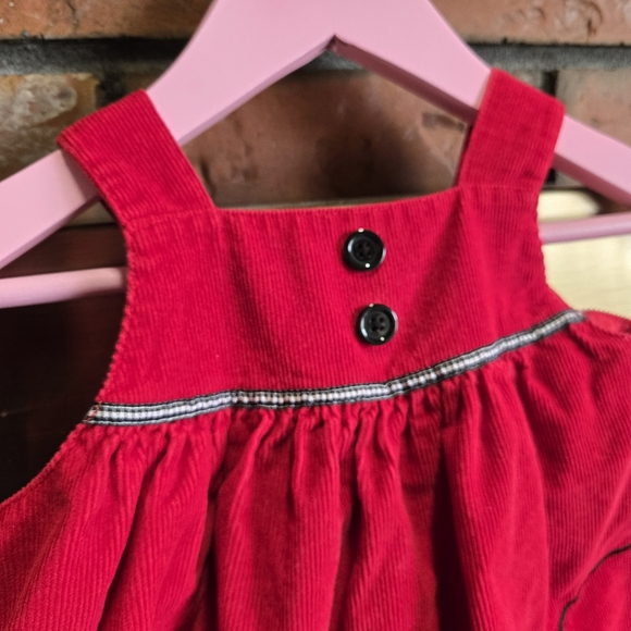 Scottie Red Corduroy Dress - Picture 2 of 5